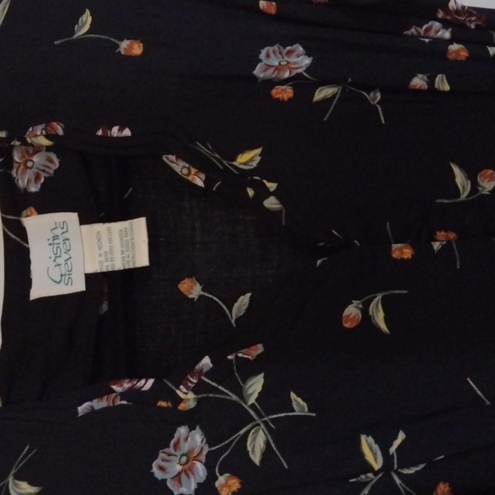 Vintage Cristin Stevens floral button up dress